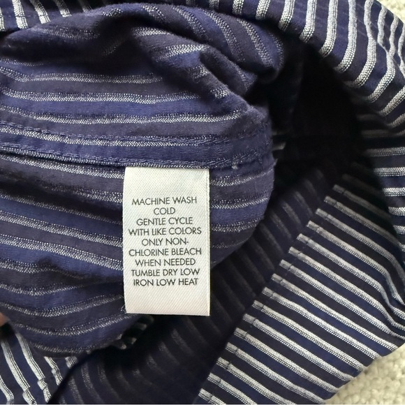 Calvin Klein Men's Purple Striped Button Down Shirt Sz L - Picture 4 of 8